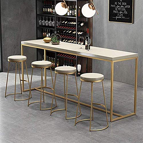 KFDQ Bar, cafetería, silla de restaurante, taburete de bar, Barhocker Metallhocker Gepolsterter Fußhocker Runder Sitz Esszimmerstuhl Frühstücksküche Hoher Hocker Terrasse Und Kaffeehocker Gewicht 200