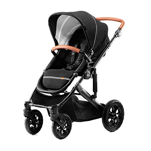 Kinderkraft Carrito Bebé 2 Piezas PRIME, Silla de Paseo, Capazo, Plegable, Negro