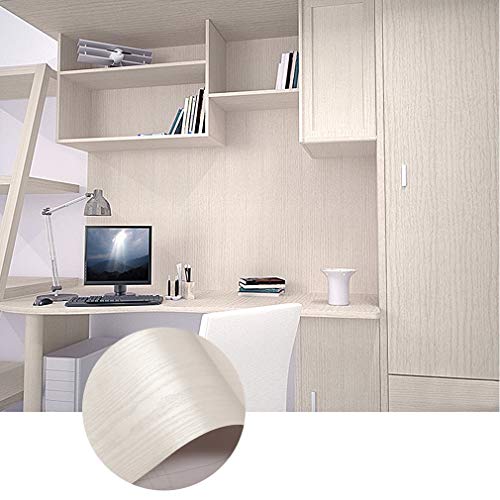 KINLO Papel Adhesivo Pintado Impermeable con la Imagen de Madera Pegatina de PVC para Decorar y Proteger Pegatina para Muebles Cocina Baño a Prueba de Agua de Moho 0.61*5M per Rollo