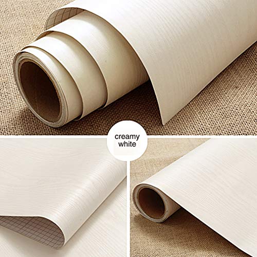 KINLO Papel Adhesivo Pintado Impermeable con la Imagen de Madera Pegatina de PVC para Decorar y Proteger Pegatina para Muebles Cocina Baño a Prueba de Agua de Moho 0.61*5M per Rollo