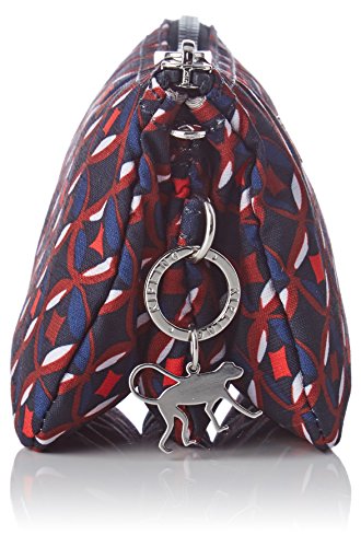 Kipling Creativity L, Monedero para Mujer, Multicolor (Red Tile Print), 18.5x11x5 cm