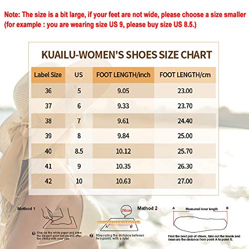 KuaiLu Chanclas Mujer Verano Playa Piscina Comodas Piel Sandalias Planas Caminar Ortopedicas Zapatos