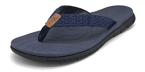 KuaiLu Chanclas Mujer Verano Playa Piscina Comodas Piel Sandalias Planas Caminar Ortopedicas Zapatos