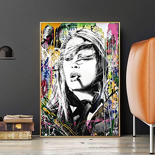 KWzEQ Imprimir en Lienzo Cantante Famoso por artworkon posterhome Decor Living room60x90cmPintura sin Marco