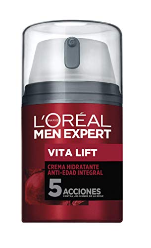 L´Oréal Men Expert Hydra Energetic Pack con Gel de Ducha Hydra Sensitive Calmante para Hombres de 300 ml y Crema Hidratante Vitalift de 50 ml