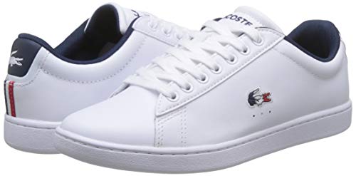 Lacoste Carnaby EVO Tri 1 SFA, Zapatillas para Mujer, Blanco (Wht/Nvy/Red), 42 EU