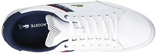 Lacoste Chaymon 0120 2 CMA, Zapatillas para Hombre, Blanc Wht Nvy Red, 40.5 EU