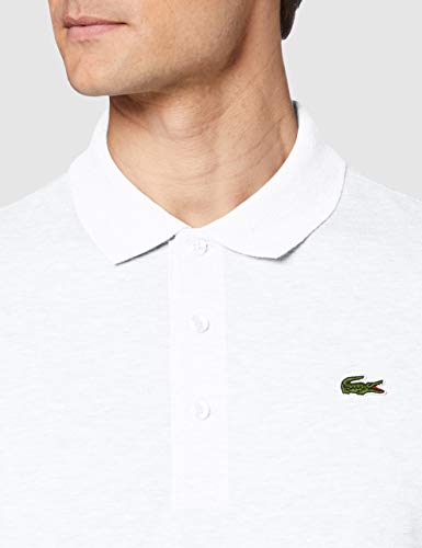 Lacoste L1230, Polo de Manga Corta para Hombre, Blanco (Blanc), L (Talla del fabricante: 5)