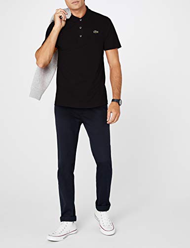 Lacoste L1230, Polo de Manga Corta para Hombre, Negro (Noir), S (Talla del fabricante: 3)