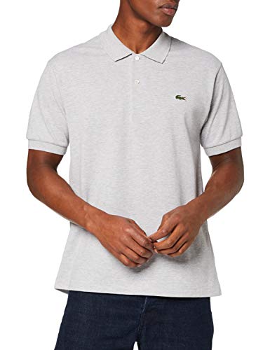 Lacoste L1264, Polo para Hombre, Gris (Argent Chine), Large (Talla del fabricante: 5)