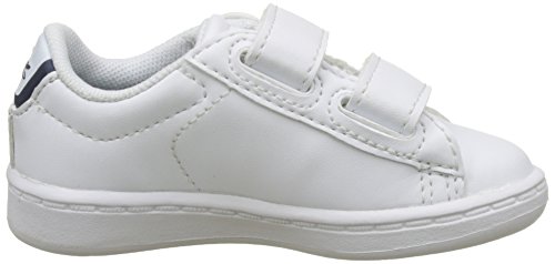 Lacoste Sport Carnaby EVO BL 1 SPI, Zapatillas para Niños, Blanco (wht/nvy), 27 EU (9.5 UK)