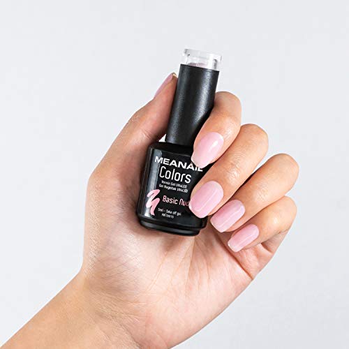 Lampara UV y LED 24W - Set Completo Secador de Uñas Gel Manicura y Pedicura - Kit Edition BASIC Design Icone con esmaltes semipermanentes, remover y cleaner - Cruelty free, Meanail Paris