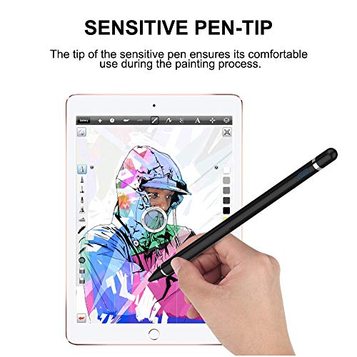 Lápiz Para Pantalla Táctil, Zspeed Lápiz Recargable de 1.5 mm de Punto Fino para Pintar, Lápiz Digital Compatible con Todas las Tabletas con Pantalla Táctil y Teléfonos Móviles para Dibujar y Escribir