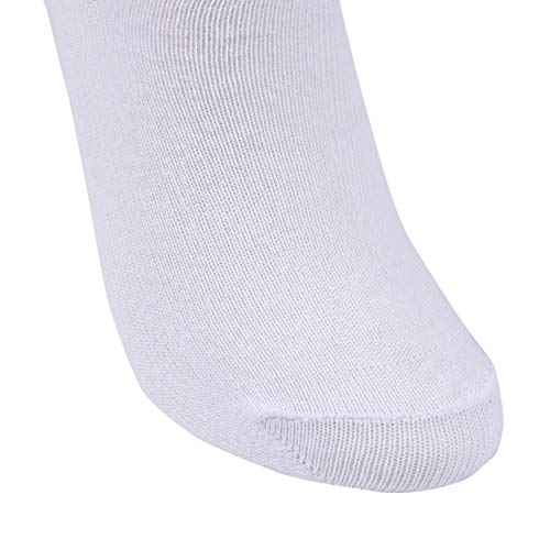 Laulax 3 pares de calcetines de algodón peinado para niñas (3 a 16 años), juego de regalo Blanco blanco 8-11 años