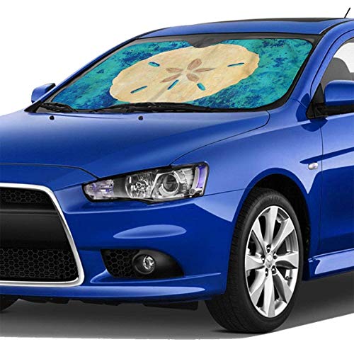 LBTD Sand Dollar en azul Gabriela Valencia parasol universal automotriz automotriz automotriz con ventosas protector UV para parabrisas compatible con todos los vehículos