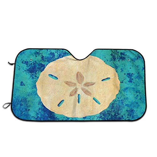 LBTD Sand Dollar en azul Gabriela Valencia parasol universal automotriz automotriz automotriz con ventosas protector UV para parabrisas compatible con todos los vehículos