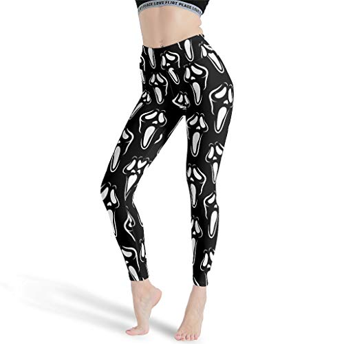 Leggings para mujer, diseño de Halloween Ghost Wow, supercomodidad, con polainas de entrenamiento para juegos blanco XXL