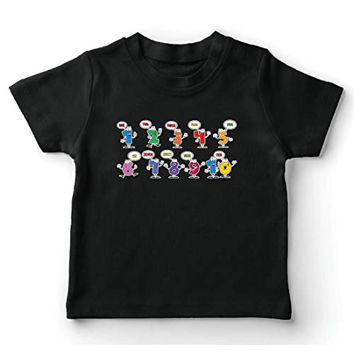 lepni.me Camiseta para Niño/Niña Amo Las matemáticas, Ropa de Regreso a la Escuela o de graduación (5-6 Years Negro Multicolor)