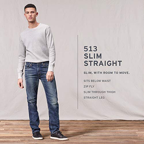 Levi's 513 - Vaqueros rectos ajustados para hombre - Azul - 54 x 46