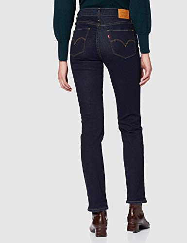 Levi's 724 High Rise Straight Vaqueros, Negro (Two The Nine 0015), W33/L32 (Talla del Fabricante: 33 32) para Mujer