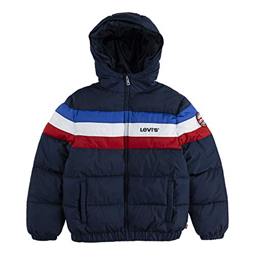 Levi's Puffer Jacket Chaqueta aislada, Vestido Blues Rayas, 4 años para Niños