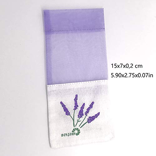 LEZED Bolsa de Bolsita de Lavanda Bolsa de Bolsita vacías de Lavanda de Organza Bolsas de Lavanda de los perfumados per Lavanda Flores Secas Especias Arroz Joyas Dulces Regalo Recuerdo 20 Piezas