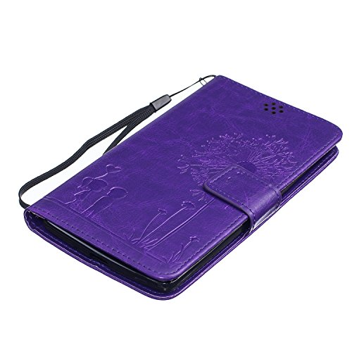 LG G Stylo Funda, LG G4 Stylus caso, ikasus), diseño de diente de león Love los amantes de los de piel sintética plegable tipo cartera para, funda de piel tipo cartera con función atril para tarjetas