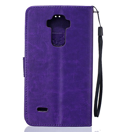 LG G Stylo Funda, LG G4 Stylus caso, ikasus), diseño de diente de león Love los amantes de los de piel sintética plegable tipo cartera para, funda de piel tipo cartera con función atril para tarjetas