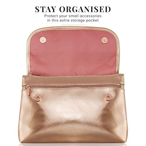 Lily England Neceser de Aseo - Estuche de Viaje Organziador de Maquillaje, Artículos de Tocador para Mujeres, Oro Rosa