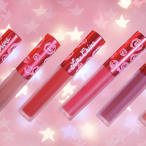 Lime Crime Velvetines Liquid Matte Lipstick, Bloodmoon - rojo sangre más profundo, aroma a vainilla francesa, lápiz labial líquido mate de larga duración, no sangra ni transfiere - vegano