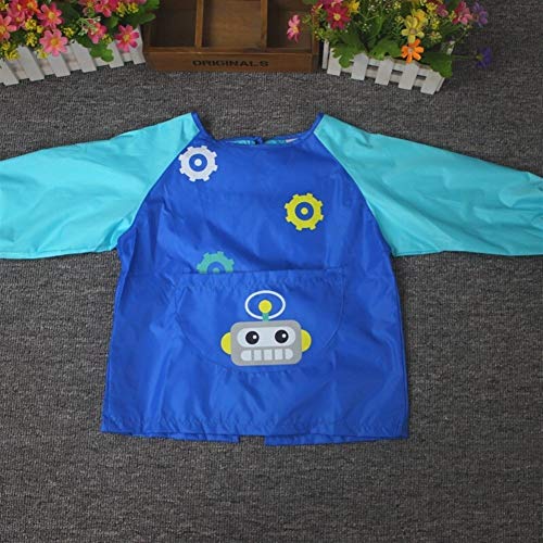 LiQinKeJi8 Babero Anti-Desgaste 0-3 años de Edad de los niños a Prueba de Agua Desechables for bebés Ropa Babero Babero de Manga Larga para Infantes (Color : F, Size : S 6-30 Month)