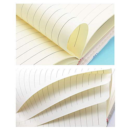 Lirener Recarga de Páginas para A5 Contraseña Cuaderno con Cerradura de combinación, Traveler's Notebook Refills, Cuaderno Libreta de Viaje Recambios, Recargable portátil Papel Forrado, 202x142mm