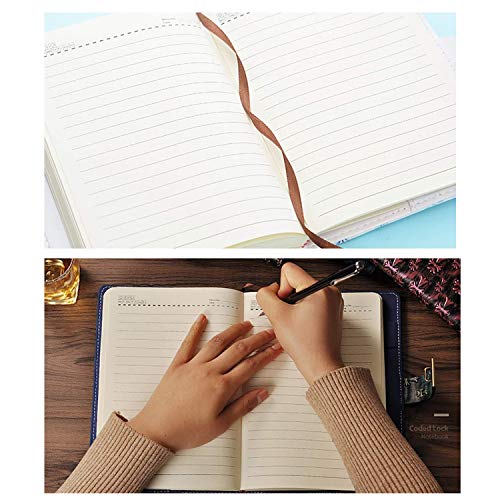 Lirener Recarga de Páginas para A5 Contraseña Cuaderno con Cerradura de combinación, Traveler's Notebook Refills, Cuaderno Libreta de Viaje Recambios, Recargable portátil Papel Forrado, 202x142mm