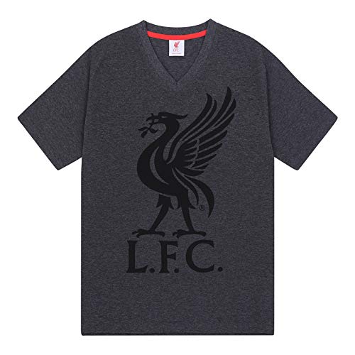 Liverpool FC - Pijama Corto para Hombre - Producto Oficial - Gris - XL