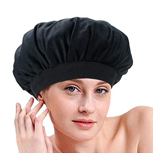 Locisne Gorro térmico acondicionamiento profundo extraíble linaza, gorro calentado con vapor microondas para acondicionadores cabello con daños profundos Hidratación Tratamiento hidratante