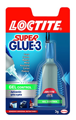 Loctite Super Glue-3 gel control, adhesivo universal instantáneo antigoteo, 3gr