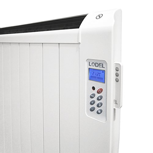 LODEL RA10 | Emisor Térmico Bajo Bajo Consumo | 1500W | 10 Elementos de Aluminio | 17 – 24m2 | Calentamiento Rápido | Programable | Mando a Distancia | 3 Modos | Incluye patas y soporte para pared.