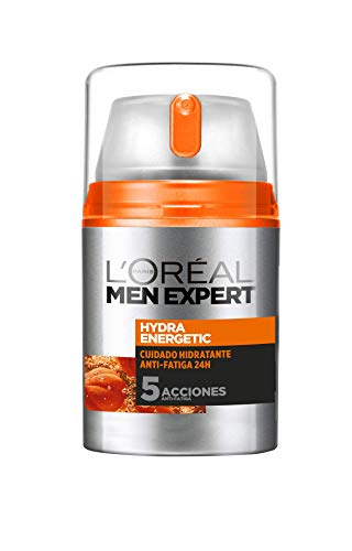 L'Oréal Men Expert Hydra Energetic Pack con Gel Limpiador Energizante para Hombres 100 ml y Crema Hidratante Antifatiga 24h para Hombres 50 ml