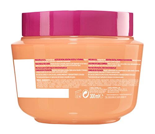 L'Oreal Paris Elvive Dream Long S.O.S. Mascarilla - pack de 3 unidades x 300 ml - total: 900 ml