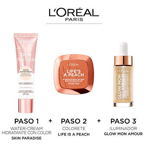 L'Oreal Paris Make-Up Designer Skin paradise Water-Cream Hidratante con Color y Spf 20, Tono Piel Medio Light 03 39 g