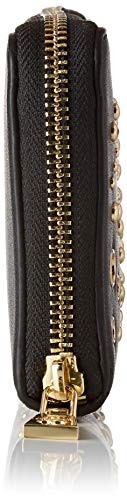 Love Moschino PU, Cartera. para Mujer, Multicolor (Nero Galvanic Oro), 15x10x15 Centimeters (W x H x L)