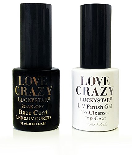 LOVECRAZY - Kit de Esmaltes de Uñas en Gel Semipermanente, 20 Colores de Esmaltes y Top Coat Base Coat