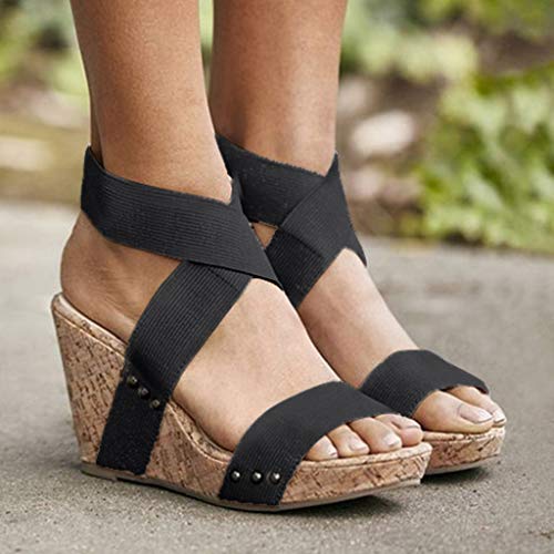 Luckycat Sandalias De Mujer, Verano CuñAs Flor Zapatillas Plataforma Impermeable Mujeres Sandalias CuñA Sandalias Zapatillas Zapatos