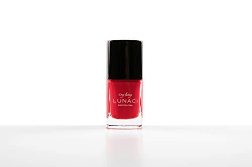 LUNACI Barcelona Laca de Uñas, Esmalte de Uñas Resplandecer Secado Ultra Rápido, Larga Duración, Sin Tolueno, Color: Rojo Cereza, 13ml - (Tono: 04 / Cherry Red)