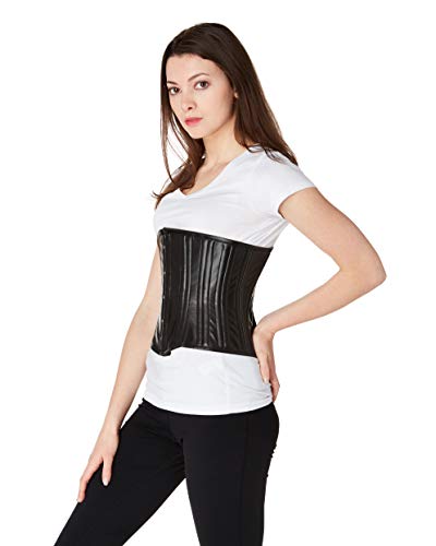 luvsecretlingerie Mujer 26 Acero Steampunk gótico Waist Trainer algodón Corsé de Underbust Cintura Waist Cincher Shaper Bustier #8079-L