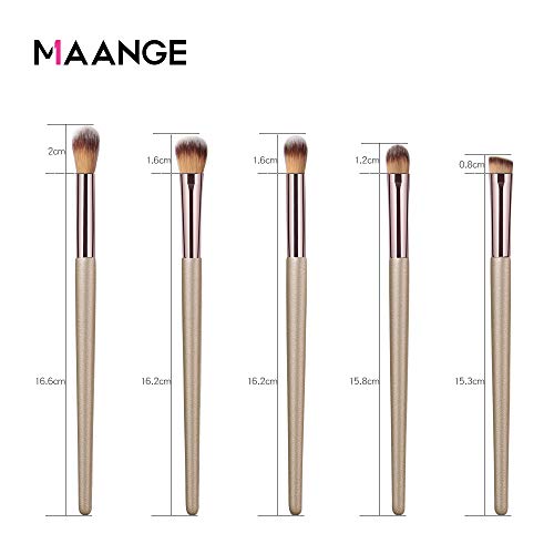 MAANGE 10 Pieces profesional de brochas de maquillaje Conjunto de pinceles de maquillaje Set Makeup Brush Profesional Pincel de Maquillaje