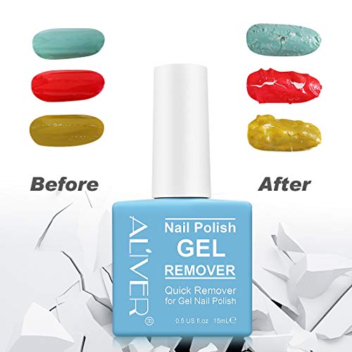 Magic Nail Polish Remover, Professional Soak-Off Gel Nail Polish Remover, Non-Irritating, Easily & Quickly Nail Polish Remover, Protect Your Nails, 15ML