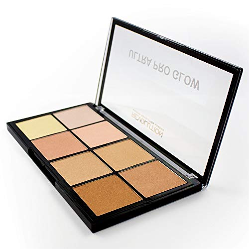 Makeup Revolution Ultra Pro Glow Highlighter Palette Paleta rozświetlaczy do twarzy