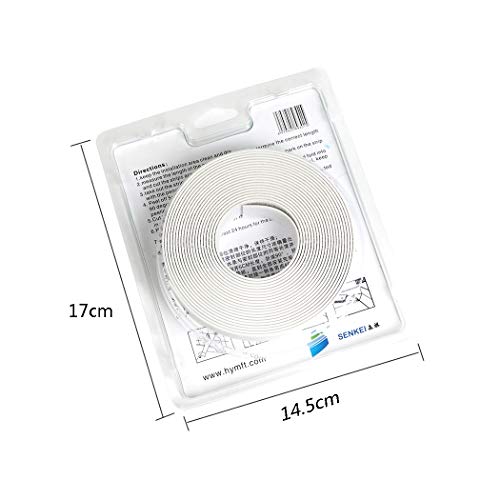 Malayas 5m x 22mm Cinta de Sellado Impermeable y Resistente al Moho Tiras Adhesivas Selladoras para Baño Cocina Esquina Pared Ducha Fregadero Bañera Color Blanco