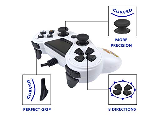 Mando con cable Pro4 controller para consola PS4 / Slim/ Pr - PC -PS3 - Accesorios de videojuegos Real Madrid